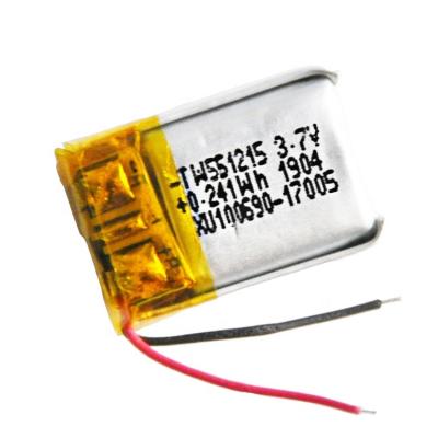 China Hot Selling Toys Taiwoo Factory 551215 Li-ion Lipo Battery 65mah Silver 3.7V Rechargeable 3.7V Kc Customized By Customer 500 Times - CN; GUA for sale