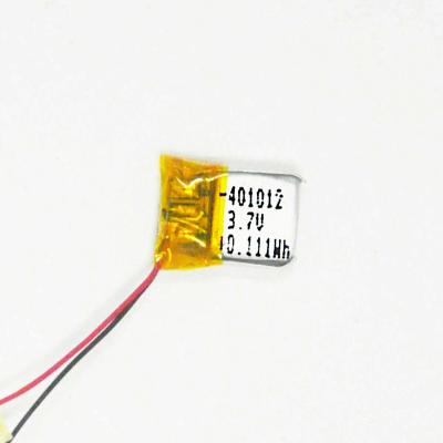 China Rechargeable Power Tools 3.7V 30mah 401012 Polymer Lithium Battery With High Quality for sale