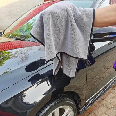 China Top Quality Large Fleece 40cm*60cm Car Glass Cleaning Towel Highly Absorbent Coral Wash for sale