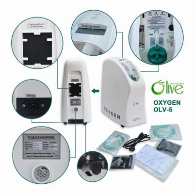 China OLV-5 medical use CE ISO 93% 5l high purity oxygen concentrator for sale