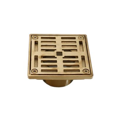 China Traditional Square Brass Style Bathroom CP Shower Drain Kitchen Floor Drains for sale