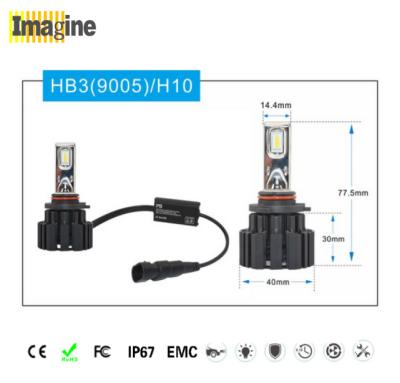 China jogo conduzido da conversão do farol, imediato na dissipação de calor perfeita do bulbo do farol de 9005 diodos emissores de luz com sistema de refrigeração duplo à venda