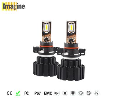 China 5202 H16 LED Replacement Headlight Bulbs 6000k High Lumen Beam Bulb Black Or Customized for sale