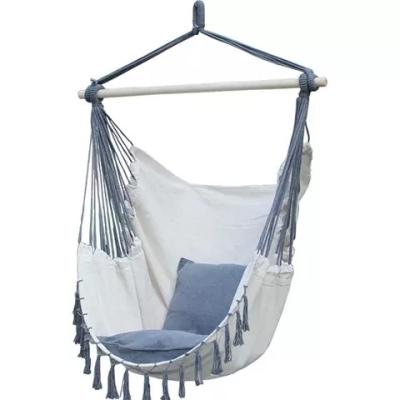 China Eco-friendly Brazilian Rope Swing Cotton Hammock Hanging Chair With Macrame for sale