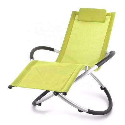 China Outdoor Portable Weightless Orbit Single Folding Rocking Garden Chair for sale