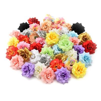 China Cheap Europe 4.5cm Fake Flower Craft Wedding Decor Daisy Peony Heads Artificial Flower Home Party Decorative Head Garlands DIY Wholesale for sale