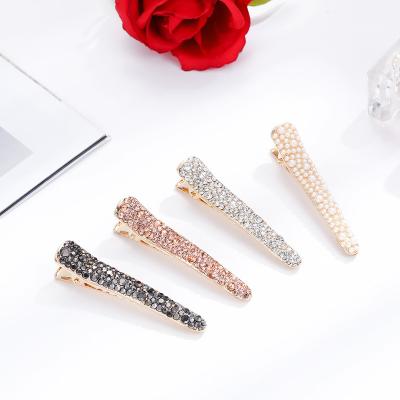 China Hair Clips Beads Rhinestone Alligator Hair Clips Platypus Hairpins For Women Girls Hair Styling Tools Accessories for sale