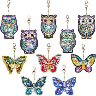 China DIY Convenient 5D Diamond Art Painting Keychain for Kids and Adults Handwork Key Chain for sale