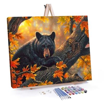 China Morden hot sale animal paint by number kit for adult canvas wall art diy custom paint by numbers for sale