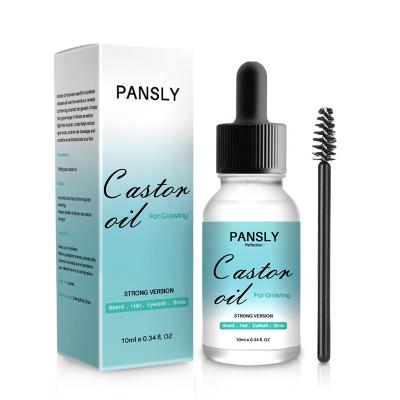 China Eyelash Hair Growth 10ml PANSLY Castor Oil Eyebrow Growth Treatment Lash Lift Essential Oil Hair Organic Pure Beard Care for sale