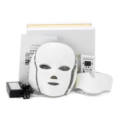 China Pigment Removal 2021 New Arrival 7 Color LED Neck Mask Microelectronics LED Photon Facial Mask For Wrinkle Removal for sale