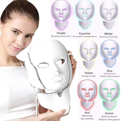 China Pigment Removal Face Mask 7 Color Multifunctional Photon Light Therapy Facial Beauty Led Whitening Mask For Facial Skin Care for sale