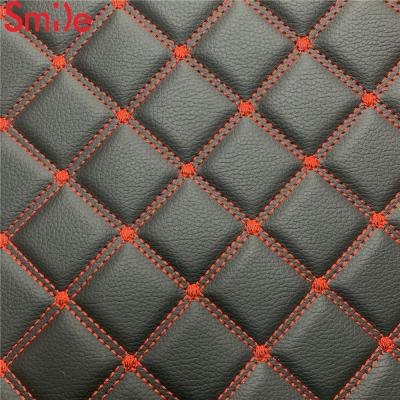 China Abrasion-resistant high quality car PVC interior leather materials for sofa upholstery embroidery 5mm leather foam for sale