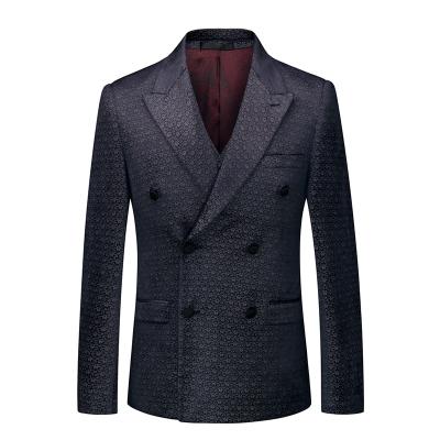 China Anti-wrinkle Professional Manufacturing British Style Cross Stitch Lapel Printed Suits for sale