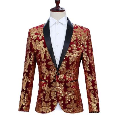 China High Quality Unique Wedding Men's Jacket Anti-wrinkle Party Cloth Suit Blazer Jacket For Men for sale