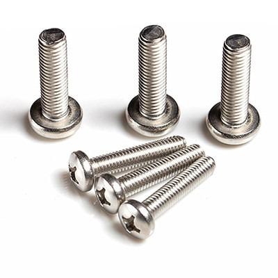 China Round 304 cross screw m1.6 * 3 * 4 * 5 * 6 * 8 * 10 tooth slot machine stainless steel round head screw gb818 pan head for sale