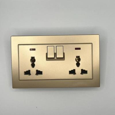 China UK Hotel Engineering Projects Wall 146 13a Double Hole Switched Socket Switched Sockets for sale