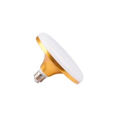 China Indoor Durable Golden Color 6000K 110lm/w UFO Dimmable PF0.9 E27 B22 20w 30w 40w 50w Led Bulb Light for sale