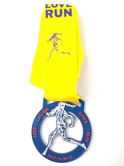 China Round Shape Filling Color Commemorative Medal with Custom Logo ,Marathon medal supplier for sale