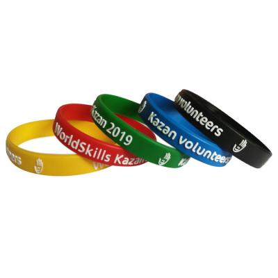 China fashion wristband Custom Colourful Sport Debossed Rubber Wristband  ,imkgift Debossed Silicone Wristbands for Promotion for sale