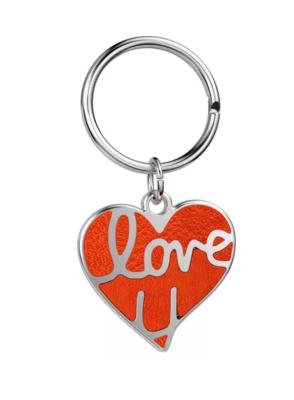 China heart shape keychain , stone keychain , keychain with faker stone  , Trolley coin keychain for sale