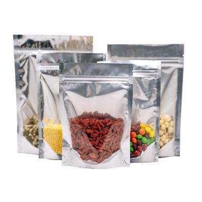 China 100pcs High Quality Resealable Mylar Holder Foil Ziplock Bags For Beans Coffee Cookie Snack Dried Flowers Tea Food Storage for sale