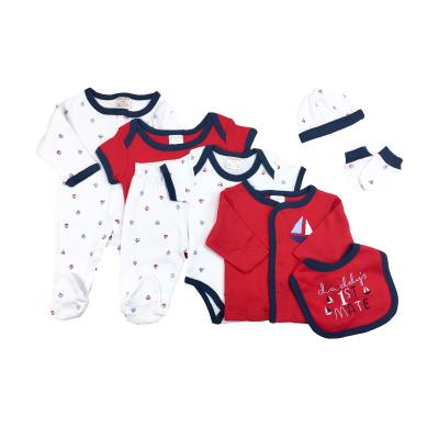 China 100% Cotton Infant Clothes Newborn Baby Bodysuits Clothing Sets 8 Pcs Kids Boys And Girls Wear Pure Cotton Toddler Infant Romper For Baby for sale