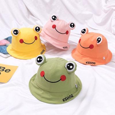 China Soft Fisherman Cap Panama Cap Baby Sun Hat Baby Summer Hat Children Frog Ear Bucket Hat Kids Baby Girls Cotton Fashionable Cute Boys Hat for sale