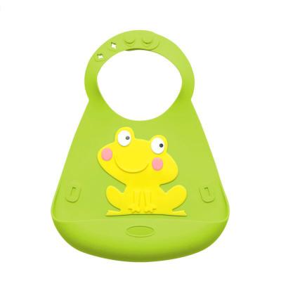 China 2020 Antibacterial Adjustable Soft Foldable Cute Baby Bibs Food Grade Waterproof Silicone Baby Bib For Kids for sale