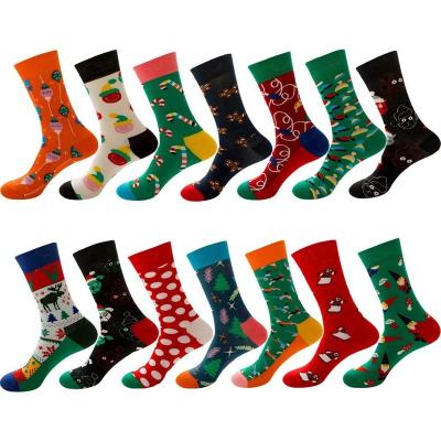 China Wholesale QUICK DRY Candy Christmas Santa Claus Cartoons Various Patterns Cotton Christmas Socks Animal Deer Character Socks Men for sale