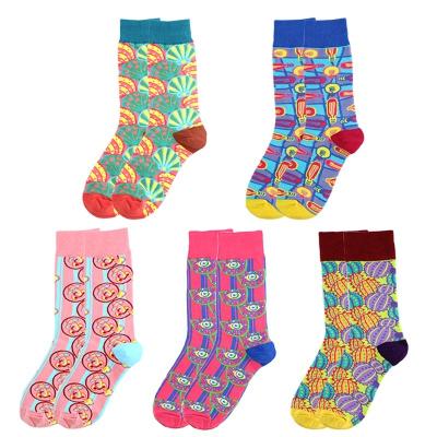 China Hot Selling QUICK DRY Sea Shells Awesome Creative Cotton Popular Crew Women Bangs Funny Design Socks Happy Women for sale