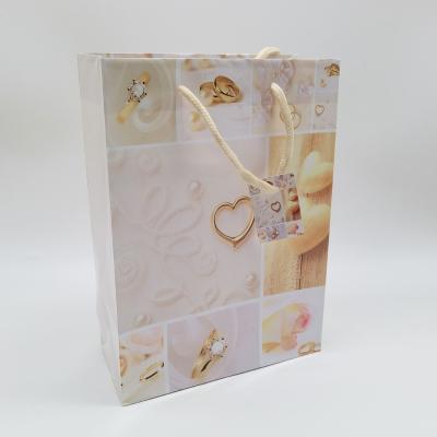 China Wholesale Recyclable Small Paper Bag Wedding Design Print Gift Jewelry Packaging Bag for sale