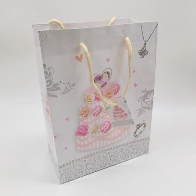 China Wholesale Recyclable Small Paper Bag Wedding Design Print Gift Jewelry Packaging Bag for sale