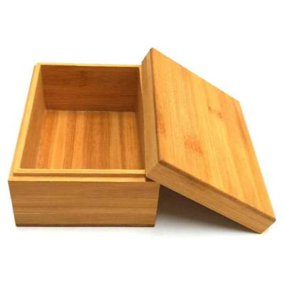 China A box made of environmental friendly bamboo or wooden box made of bamboo and wood with cover for storing tea and spices for sale