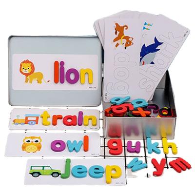 China Flash Other Alphabet Number Animal Cards Magnetic Wooden Letter Puzzle, Matches Educational Toys Blocks for sale