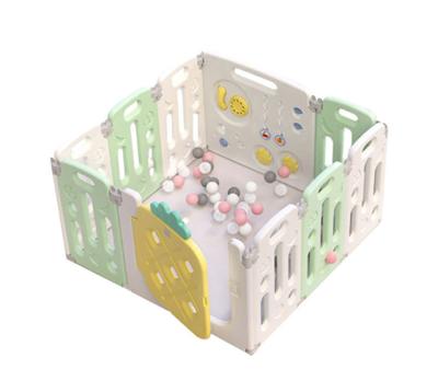 China Good Large Size Durable Portable Baby Fences Plastic Indoor Play Yard Playpen For Babies for sale