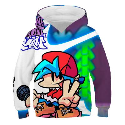 China Anime Breathable Kids Game FNF Funkin Friday Night Hoodie Unisex Boys Tops Casual Long Sleeve Pullover Streetwear Shirt Gift For Kids for sale