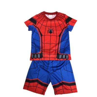 China Short sleeve boy clothing New summer cotton children's clothing sets short sleeve clothing sets Spider Dega short sleeve costume birthday gift for sale