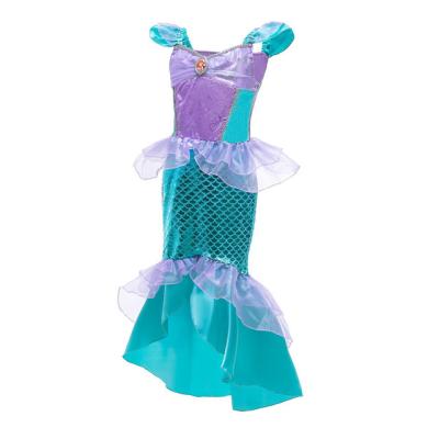 China New Princess Ariel Dress Kids Clothing Baby Halloween Costume Mermaid Dress Babies Regular Children's Role Play Dress Cosplay Dress for sale