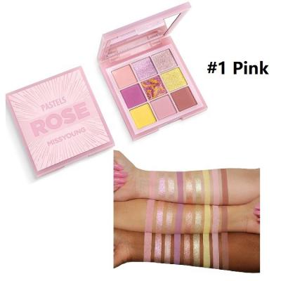 China Wholesale Makeup 9 Neon Colors High EYE Dye Vegan Eyeshadow Colorful Eyeshadow Palette for sale