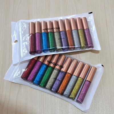 China China Best Wholesale Waterproof Diamond Colors Eye Liner Liquid Glitter Eyeliner 10 Set for sale