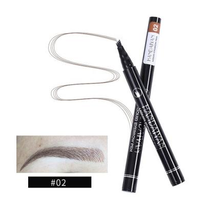 China HANDAIYAN Waterproof Professional Eyebrow Tint Dye Eyebrow Tatoo Pen 4 Heads Lasting Waterproof Liquid Pen for sale