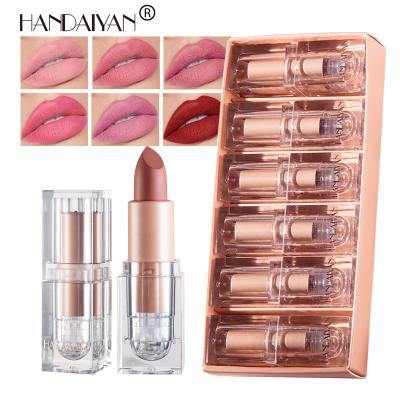 China Handaiyan Ice Cube Waterproof 6 Colors Lipstick Set for sale