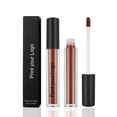 China Long Lasting Waterproof No Stick Wholesale Beauty Matte Lip Gloss Private Label Velvet Lip Gloss for sale