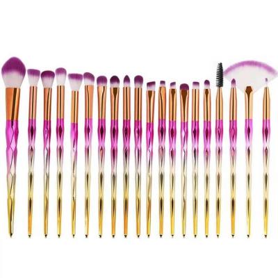 China Angular Blush Best Bling Color Glitter Makeup Brushes Cosmetics Brush Set for sale