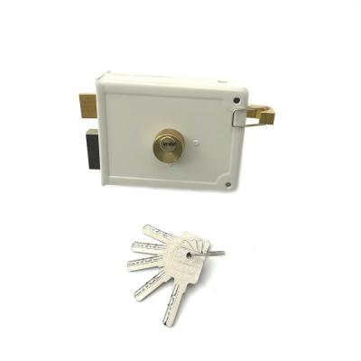 China 120mm 140mm Black Mortise Latch Brass Cylinder Lock Body 640 Middle East market Iron Door Lock Rim Lock 640-12 for sale