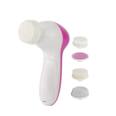 China Pore ​​Shrinking Multifunction Waterproof Rotating Face Massager 5 in 1 Skin Remover Waist Trimming Machine Exfoliator Facial Cleansing Brush for sale