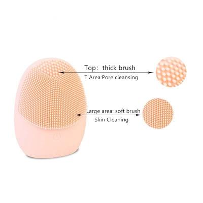 China DEEP CLEANSING Sonic Face Brush Waterproof Electric Facial Massage Brush Silicone Detergent Cleaning Facial Massager for sale