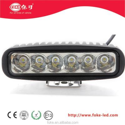 China Auto Lighting PC Lens FOKE 18W Spot / Flood Round Led Work Light For Car , Tractor , Offroad for sale