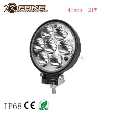 China Die Cast Aluminum Housing 4 Inch Led Drive Light 21W Led Work Light Round Led Fog Light For Motorcycle Jeep Truck for sale